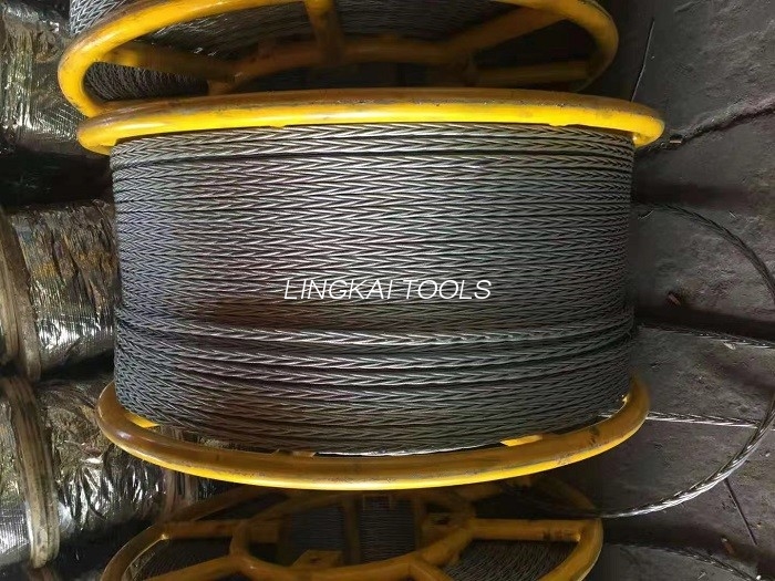22 mm-es csavarodásgátló acél drótkötél négy mellékelt vezetőhöz, húrozáshoz