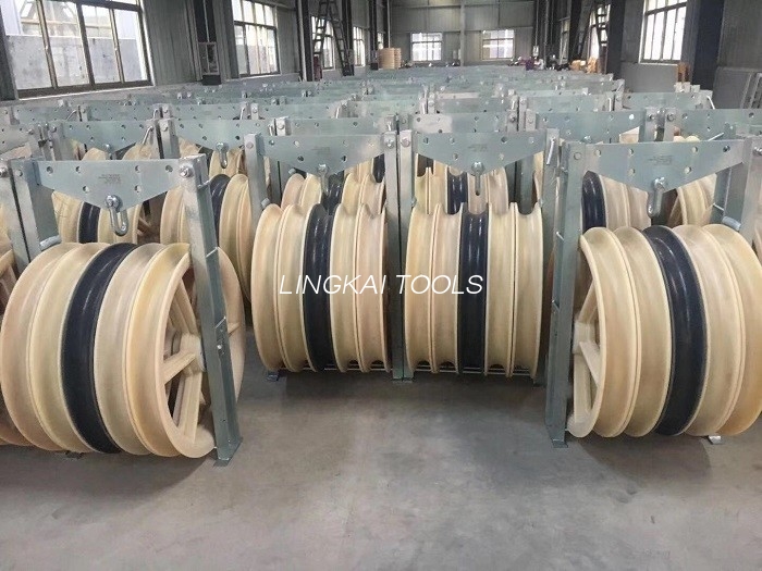 Testre szabott kábeltárcsa blokk nylon tárcsa 1-3 tárcsa, 1160 mm átmérő