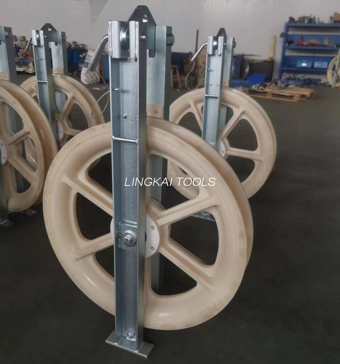 508 x 75 mm-es három tárcsás átviteli vezeték MC nylon vezetékes húros pilótablokk